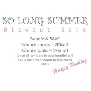 SO LONG SUMMER Blowout Sale!